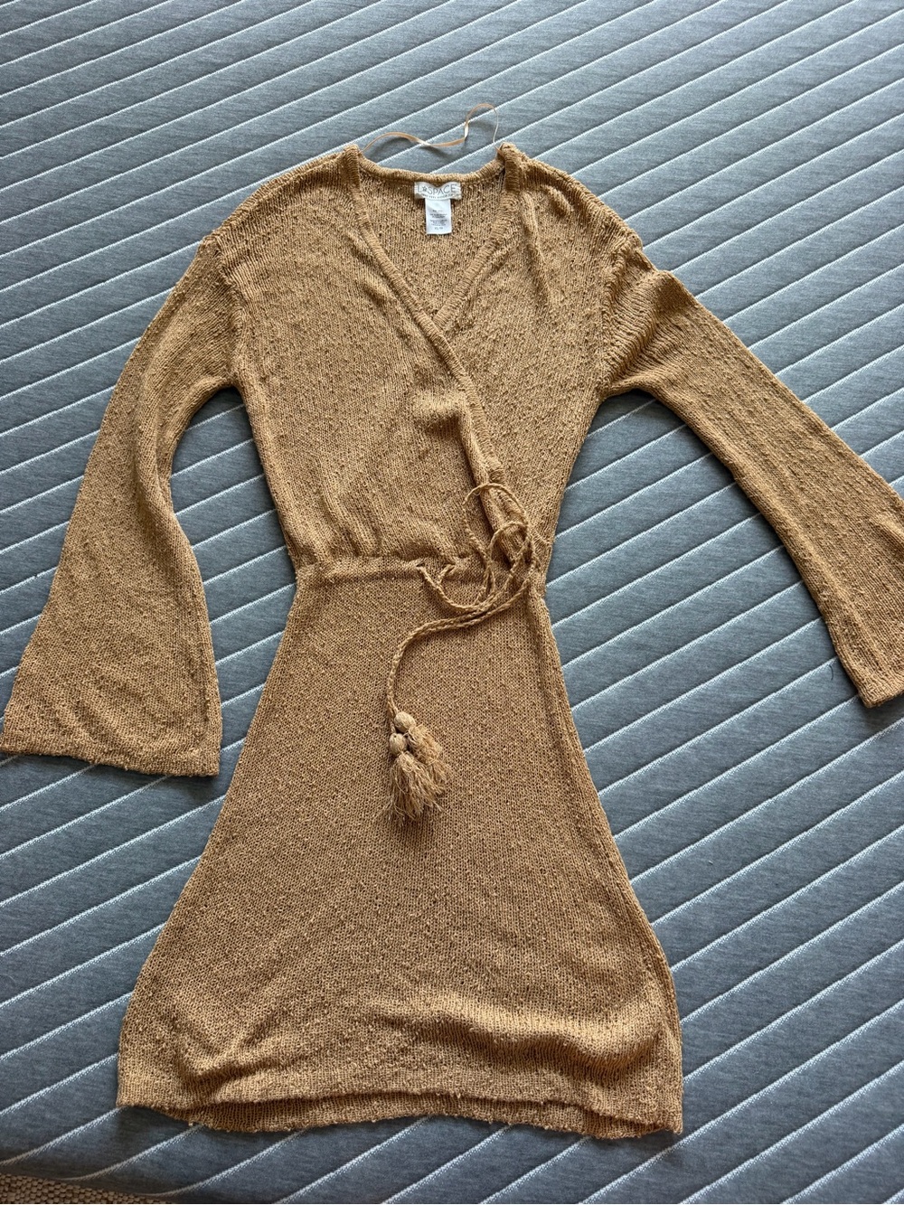 l*space Camel Wrap-Style Swim Coverup with Tassel Tie